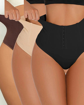 Panties moldeadores sin costuras de cintura alta, tipo tanga, con cierre simple y control de abdomen