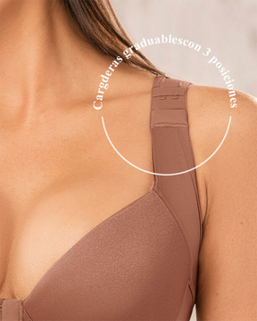 Brasier para mujer, copa completa, push-up y sin aros