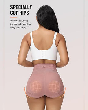 Shapshe® Panty Clásico Moldeador con Encaje para Mujer, Levanta Glúteos y Efecto Alisador