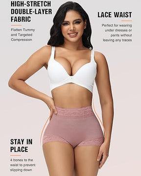Shapshe® Panty Clásico Moldeador con Encaje para Mujer, Levanta Glúteos y Efecto Alisador
