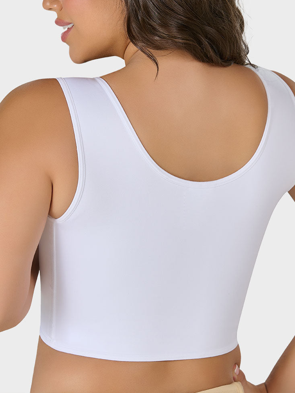 Shapshe® Brasier Deportivo de Soporte Alto con Cierre Frontal y Diseño Largo, Sin Alambres