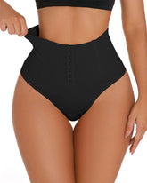 Panties moldeadores sin costuras de cintura alta, tipo tanga, con cierre simple y control de abdomen