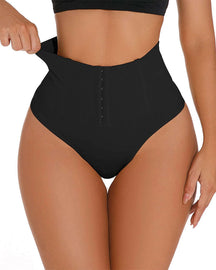 Panties moldeadores sin costuras de cintura alta, tipo tanga, con cierre simple y control de abdomen